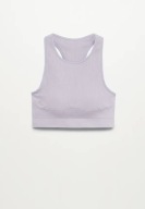 M A N G O stanik top sportowy fioletowy różowy lawendowy bokserka fast dry