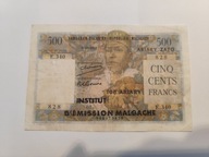 Madagaskar - 500 franków - bardzo rzadki