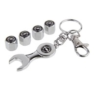 Nakrętki metalowe na wentyle czapki 4x plus breloczek brelok OPEL