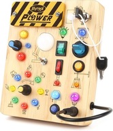 Tablica manipulacyjna sensoryczna Montessori edukacyjna dla dzieci z drewna