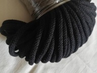 SZNUREK bawełna z rdzeniem 5mm CZARNY 50mb WYPRZEDAŻ