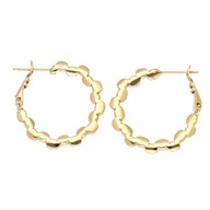 63105 KOLCZYKI 18K POZŁACANE 30/2 MM złote koła