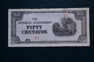 Banknot Japonia okupacja 50 centavos !!!