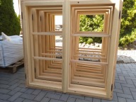 Okna drewniane skrzynkowe w stanie surowym