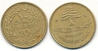 Liban 10 Piastres - 1972r ... Monety