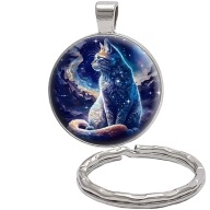 Brelok do kluczy/ka - Kot - ozdobna zawieszka, plecak, portfel