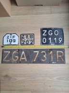 Stare tablice rejestracyjne. ZGA. ZGO. ZIF. ZIB