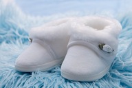 Buciki na chrzest FUTERKO chłopiec dziewczynka 13 cm LIKWIDACJA SKLEPU-50%