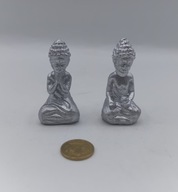 Budda 2 miniaturki kolor srebrny kolekcjonerskie - wymiar 4,5cm