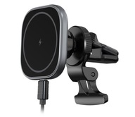 Uchwyt na kratkę nawiewu Silver Monkey czarny 15W + uchwyt na szybę