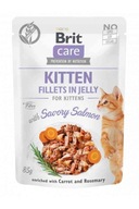 Brit Care Fillets in Jelly Kitten Salmon mokra karma dla kociąt łosoś 85g