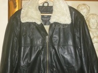 KURTKA MĘSKA-PILOTKA -R-L-XL-SKÓRA NATURALNA -KOŻUSZEK -ŚLICZNA.