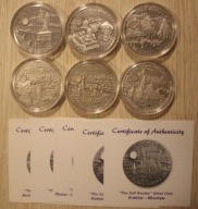 SZLAK SOLNY - 20 KWACHA 2009 MALAWI - 6 x 1 OZ, OXYDA, 6 SZTUK, CERTYFIKATY