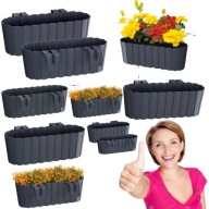 DONICZKA TWORZYWO SZTUCZNE NA BALKON TARAS 38,3X21,2X13 CM OWALNA SKRZYNIA