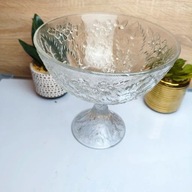 Vintage patera MARJA PRL, owoce maliny, Riihimäen Lasi, Finlandia