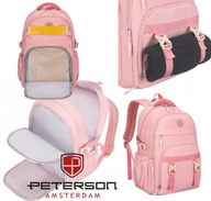 PLECAK SZKOLNY TORNISTER DLA DZIEWCZYNKI PETERSON DO SZKOŁY WIELOKOMOROWY