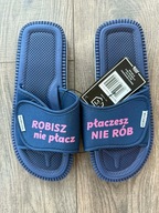 Klapki KUBOTA "ROBISZ nie płacz, płaczesz NIE RÓB - MKON" rozmiar 39, nowe