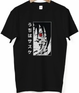 Manga Anime Konoha Męska koszulka Naruto Sasuke