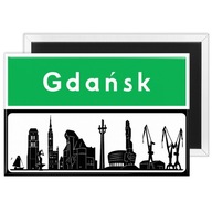 MAGNES TURYSTYCZNY Z PANORAMĄ Gdańsk na lodówkę NAZWA MIASTA WSI PAMIĄTKA
