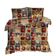 pościel bawełna lux 200x220 +2x70x80 +2x40x40 guzik B 573 serca zawieszki