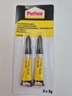 Pattex klej natychmiastowy, sekundowy 2x3g płynny w tubce