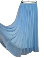 włoska SPÓDNICA długa tiulowa na dzianinie 36