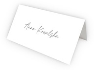 Minimalistyczne, eleganckie winietki na ślub ślubne weselne personalizowane