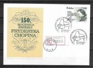 WYDANIE WSPÓLNE: POLSKA - FRANCJA: Fi. 3646 FDC- CHOPIN