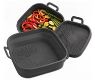 WKŁAD SILIKONOWY SKŁADANY DO AIR FRYER FRYTOWNICY – FORMA DO PIECZENIA
