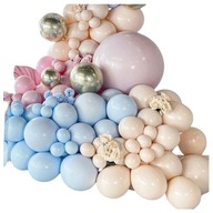 Girlanda Balonowa Zestaw Balonów PASTELOWA na Urodziny Roczek Dekoracje