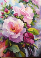 KWIATY- 70x50 - OBRAZ OLEJNY - T.KACHELSKI