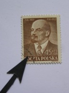 Polska - Lenin - błąd brak napisu " LENIN " - Fi. XXV kasowany