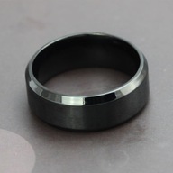 STALOWA OBRACZKA MATTE BLACK 8MM R.18