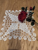 Efektowne cacko serweta serwetka Hand Made gustowne serwetki ekri 30x30