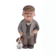 Figurka dziadek z psem 13 cm prezent na dzień dziadka