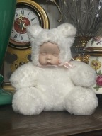 LALKA PLUSZOWY BOBAS PORCELANOWA GŁOWA - ŚPIĄCY BOBAS - VINTAGE