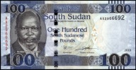 Sudan Południowy 100 Pounds 2019 RADAR 2966692 UNC Fancy Serial