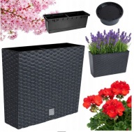 DONICA OGRODOWA WYSOKA 50x58CM ANTRACYT DONICZKA WKŁAD KWIETNIK