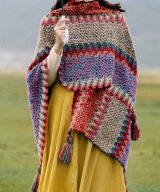 PONCHO PONCZO NARZUTKA AZTECKIE PERU szal