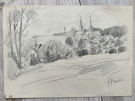 7307) STARY ORYGINALNY OBRAZEK AUTOR DO ROZPOZNANIA