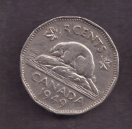 Kanada - 5 Cents 1949 rok