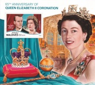 Malediwy 2018 ** cena 12,50 zł kat.4,50€ - Elżbieta II, blok