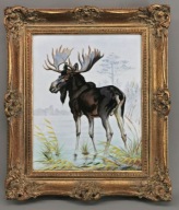 Rosenthal Łoś obraz na porcelanie 43x36cm