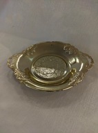 Złota metalowa patera TACA OZDOBNA ZŁOTA DUŻA 30 CM SZEROKOŚĆI