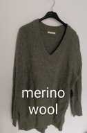 Sweter merino wool L damski wełna