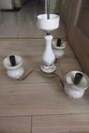 PIĘKNY ŻYRANDOL PORCELANA NA 3 KLOSZE