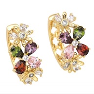 66375 KOLCZYKI 18K POZŁACANE 20/10 MM "brylantowe" kółka