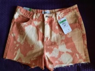 Spodenki krótkie różowe moro dżinsowe (42)