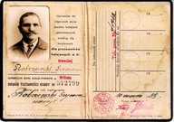 Legitymacja służbowa Polskich Kolei Państwowych (PKP) Wilno w 1939 r.