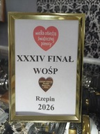 ZŁOTE Serduszko z grawerem XXXIV Finał WOŚP Rzepin